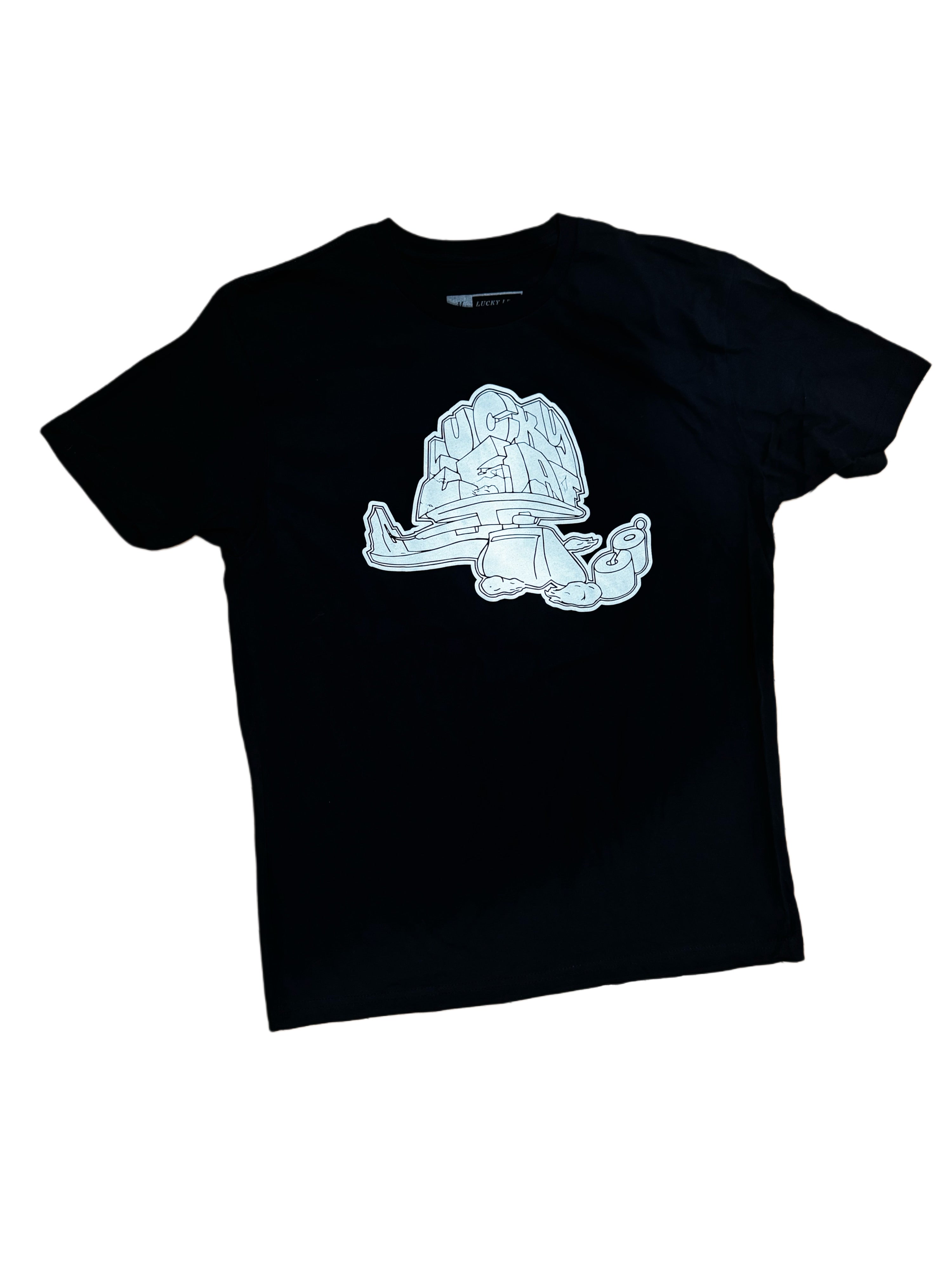 Black Triple Beam T-Shirt