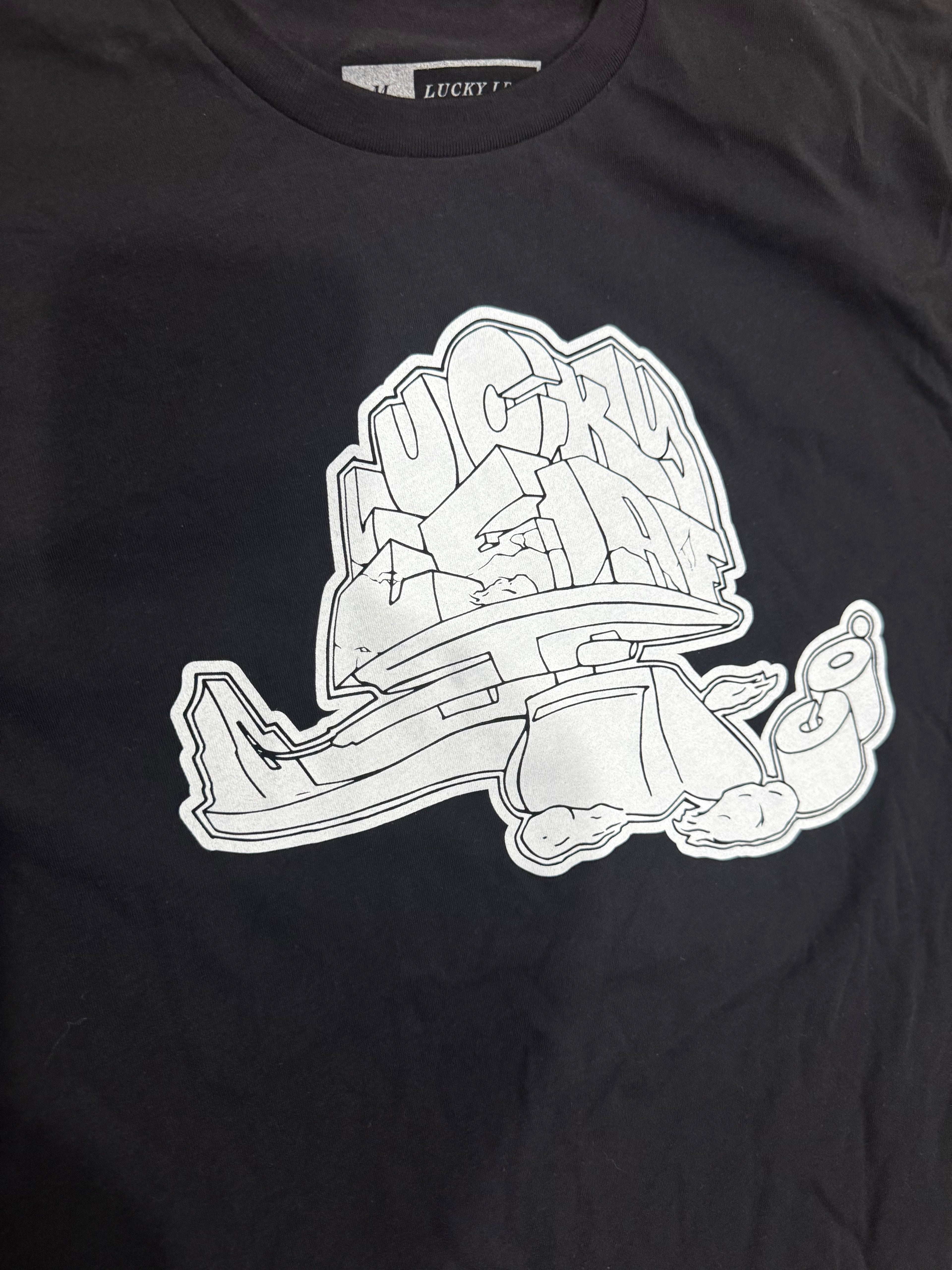 Black Triple Beam T-Shirt