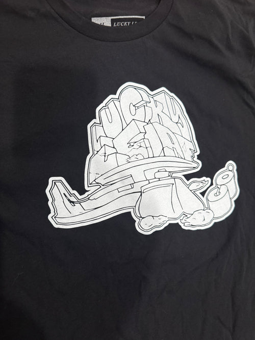 Black Triple Beam T-Shirt